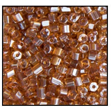 9/0 Transparent Medium Topaz Luster 2 Cut Czech Seed Bead (1/4 Kilo) Preciosa #16080