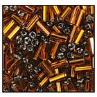 Size 1 Silver Lined Dark Topaz Bugle (1/4 Kilo) Preciosa #17090