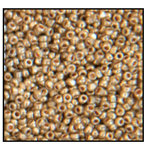 13/0 Metallic Gold Terra Charlotte Cut Seed Bead (1/2 Kilo) Preciosa #18581
