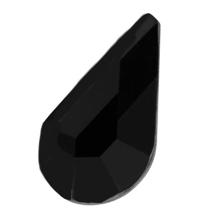 Preciosa 2333HF Jet Pear Maxima Hot Fix Flat Back Rhinestone (8mm, 10mm)