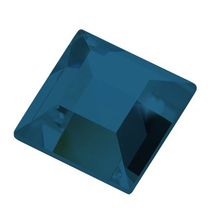 Preciosa 2444 Bermuda Blue Maxima Square Flat Back Rhinestone (4mm)