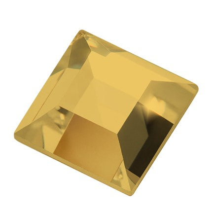 Preciosa 2444 Blond Flare Square Maxima Flat Back Rhinestone (4mm)