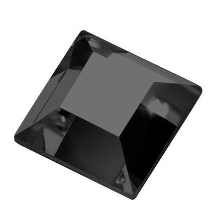 Preciosa 2444HF Jet Hematite Square Maxima Hot Fix Flat Back Rhinestone (3mm, 4mm, 6mm)