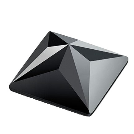 Preciosa 2445 Jet Pyramid Maxima Flat Back Rhinestone (5mm, 8mm, 12mm)