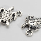 17mm TierraCast Antiqued Silver Sea Turtle Charm #CK899