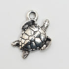 17mm TierraCast Antiqued Silver Sea Turtle Charm #CK899