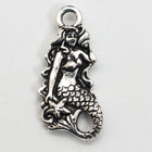 23mm TierraCast Antiqued Silver Mermaid Charm #CK884