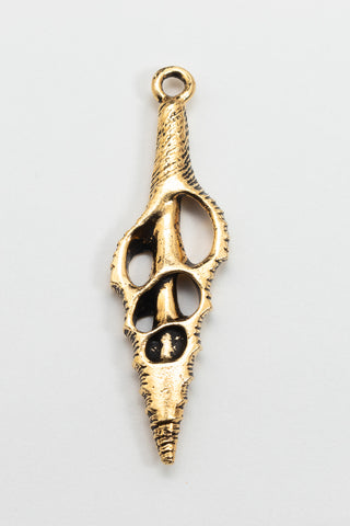 54mm TierraCast Antiqued Gold Cut Spindle Pendant #CK938
