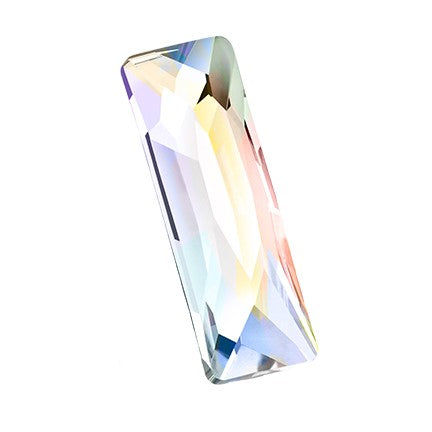 Preciosa 2886HF Crystal AB Slim Baguette Maxima Hot Fix Flat Back Rhinestone (12mm, 15mm)