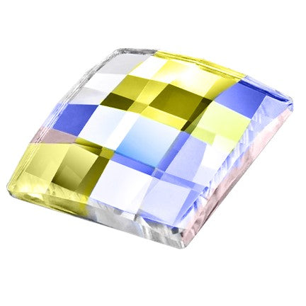 Preciosa 2889HF Crystal AB Chessboard Square Maxima Hot Fix Flat Back Rhinestone (8mm, 10mm, 12mm)