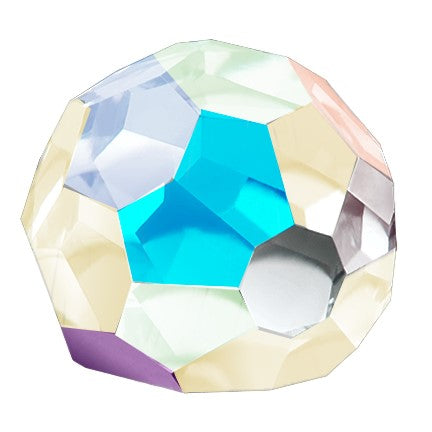 Preciosa 2989 Crystal AB 3/4 Ball Flat Back Rhinestone (4mm, 6mm, 8mm)