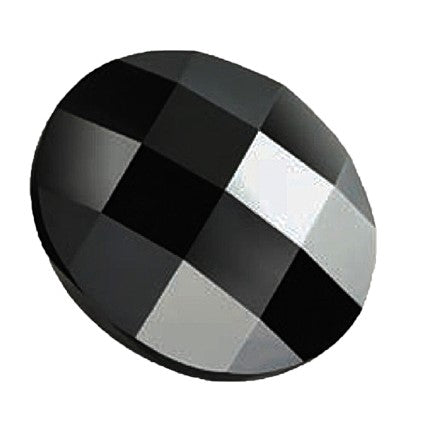 Preciosa 2999HF Jet Chessboard Circle Maxima Hot Fix Flat Back Rhinestone (6mm, 10mm, 14mm, 20mm)