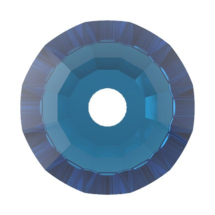 Preciosa 3001 Capri Blue Viva Lochrosen 12 Facet Sew-On Stone (3mm, 4mm)