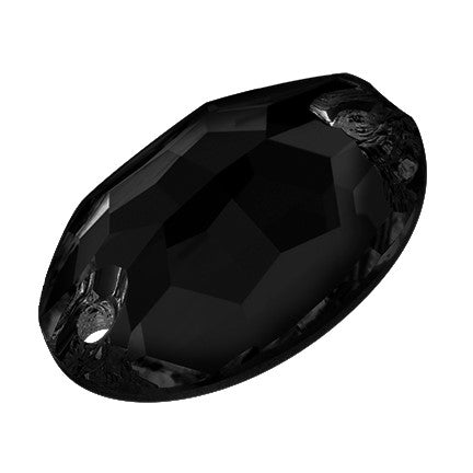 Preciosa 3023 Jet Oval Sew-On Stone (10mm, 16mm, 24mm)