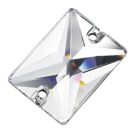 Preciosa 3028 Crystal Rectangle Sew-On Stone (25mm x 18mm)