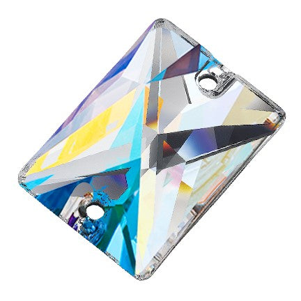 Preciosa 3028 Crystal AB Rectangle Sew-On Stone (18mm, 25mm)