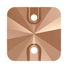 Swarovski 3201 14mm Rose Gold Rivoli Square 2 Hole Sew-On