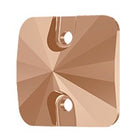 Swarovski 3201 14mm Rose Gold Rivoli Square 2 Hole Sew-On