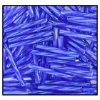 30mm Silver Lined Sapphire Twist Bugle (10 Gm, 40 Gm, 1/2 Kilo) #CBR039