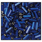 35mm Silver Lined Cobalt Bugle (40 Gm, 1/2 Kilo) Preciosa #37100