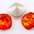 Swarovski 4470 Fire Opal Cushion Cut Square Fancy Stone (12mm)