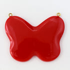 28mm x 38mm Red Butterfly with Pins #4657a-General Bead