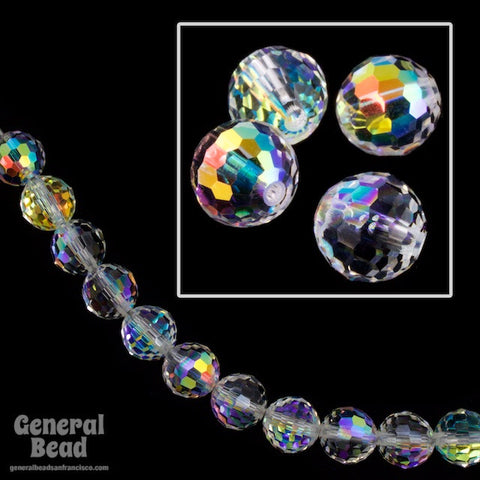 Swarovski 5003 6mm Crystal AB Round Faceted Bead-General Bead