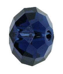 Swarovski 5040 Dark Indigo Briolette Rondelle Spacer (6mm, 8mm)
