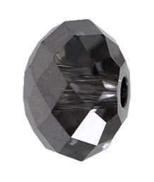 Swarovski 5040 Silver Night Briolette Rondelle Spacer (12mm)