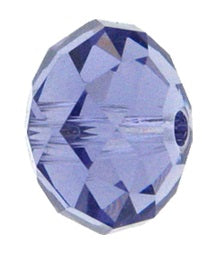 Swarovski 5040 Tanzanite Briolette Rondelle Spacer (6mm)