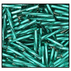 30mm Silver Lined Blue Zircon Twist Bugle (10 Gm, 40 Gm, 1/2 Kilo) #CBR040