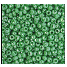 11/0 Luster Pea Green Charlotte Cut Seed Bead (1/2 Kilo) Preciosa #58250
