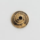 7mm TierraCast Antique Gold Shell Bead Cap #CK873