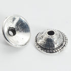 7mm TierraCast Antique Silver Shell Bead Cap #CK873