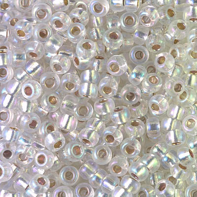 8/0 Silver Lined Crystal AB Miyuki Seed Bead (20 Gm, 250 Gm) #JLP001
