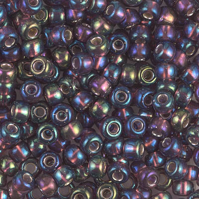 11/0 Silver Lined Dark Smoky Amethyst AB Miyuki Seed Bead (250 Gm) #1013