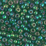 8/0 Silver Lined Green AB Miyuki Seed Bead (250 Gm) #1016