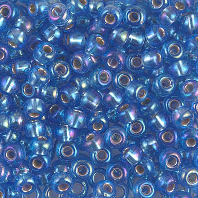 11/0 Silver Lined Sapphire AB Miyuki Seed Bead (250 Gm) #1019