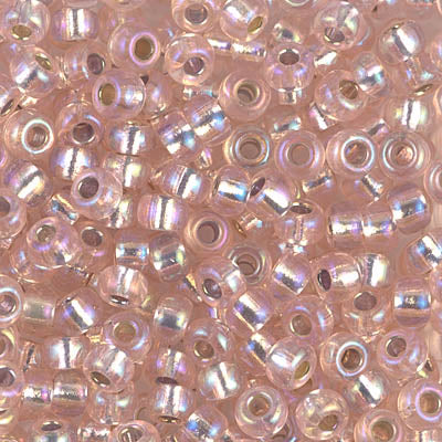 11/0 Silver Lined Light Blush AB Miyuki Seed Bead (250 Gm) #1023