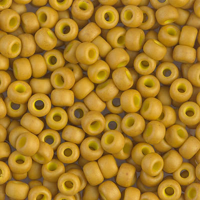 11/0 Matte Opaque Mustard Miyuki Seed Bead (250 Gm) #1233