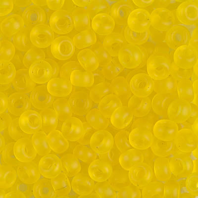 8/0 Matte Transparent Yellow Miyuki Seed Bead (250 Gm) #136F