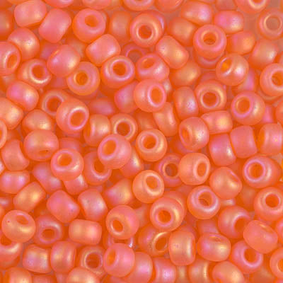 11/0 Matte Transparent Orange AB Miyuki Seed Bead (250 Gm) #138FR