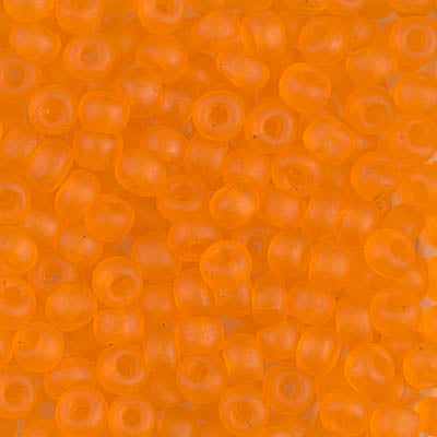 6/0 Matte Transparent Orange Miyuki Seed Bead (20 Gm, 1/4 Kilo) #JOF017