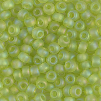8/0 Matte Transparent Chartreuse AB Miyuki Seed Bead (250 Gm) #143FR