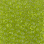 8/0 Matte Transparent Chartreuse Miyuki Seed Bead (250 Gm) #143F