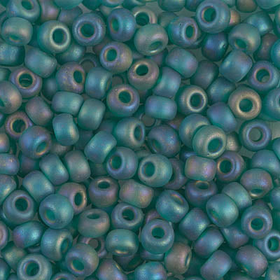 8/0 Matte Transparent Emerald AB Miyuki Seed Bead (250 Gm) #147FR