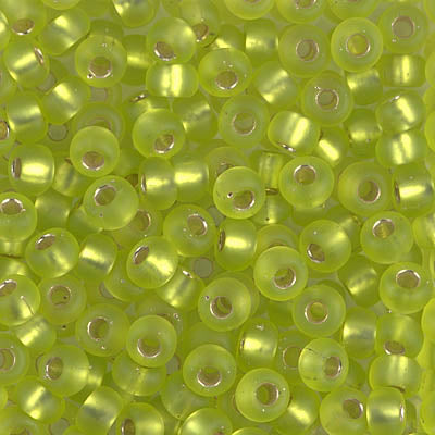 11/0 Matte Silver Lined Chartreuse Miyuki Seed Bead (250 Gm) #14F