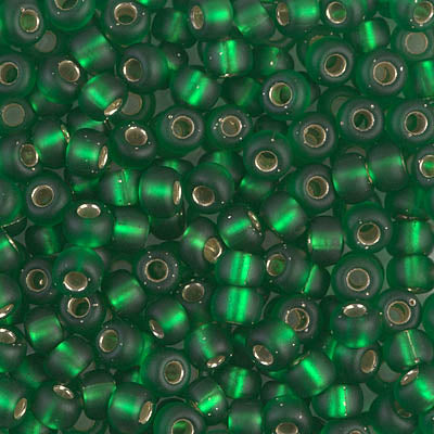 11/0 Matte Silver Lined Green Miyuki Seed Bead (250 Gm) #16F