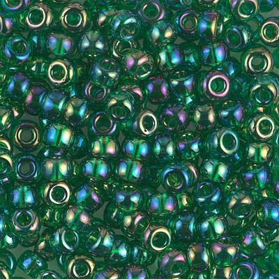 5/0 Transparent Green AB Miyuki Seed Bead (250 Gm) #179