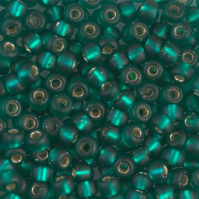 11/0 Matte Silver Lined Emerald Miyuki Seed Bead (250 Gm) #17F